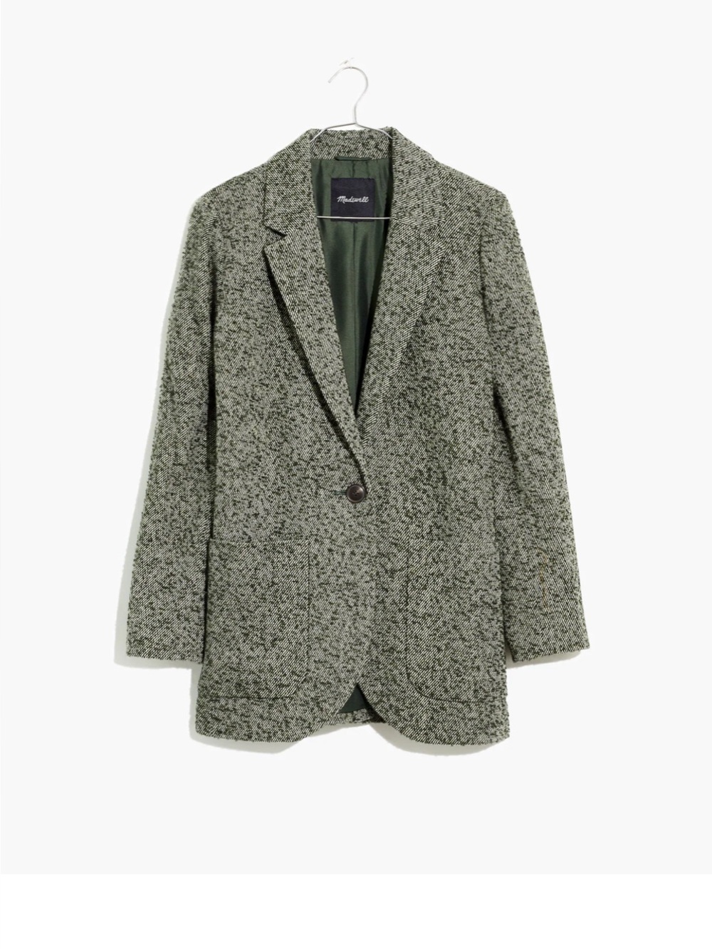 Madewell Larson Boucle Green Blazer Size XS